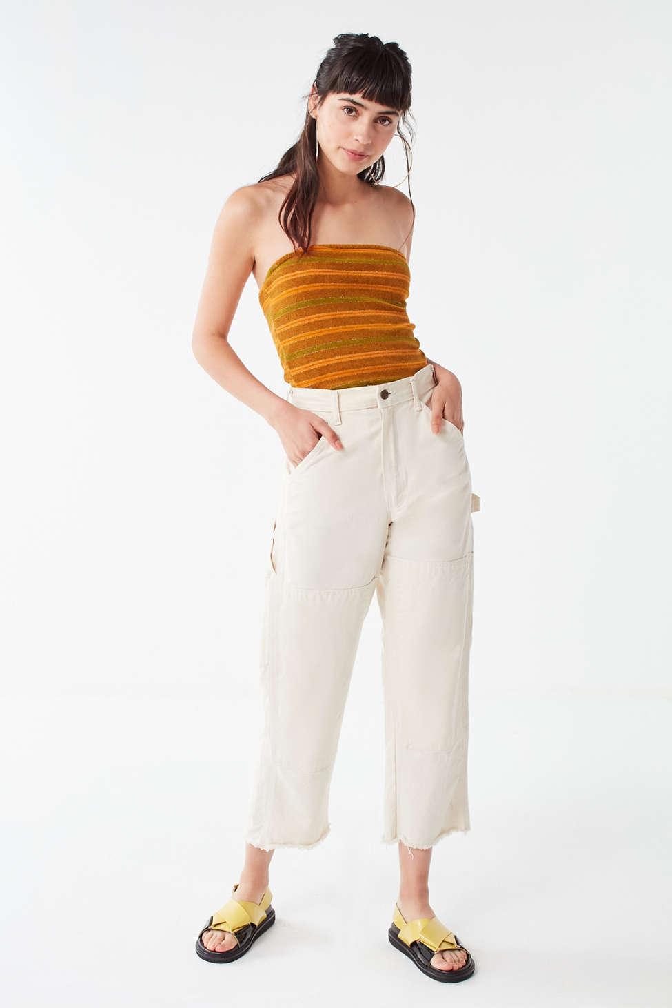 Lyst - Urban Outfitters Uo Glitter Striped Cropped Tube Top