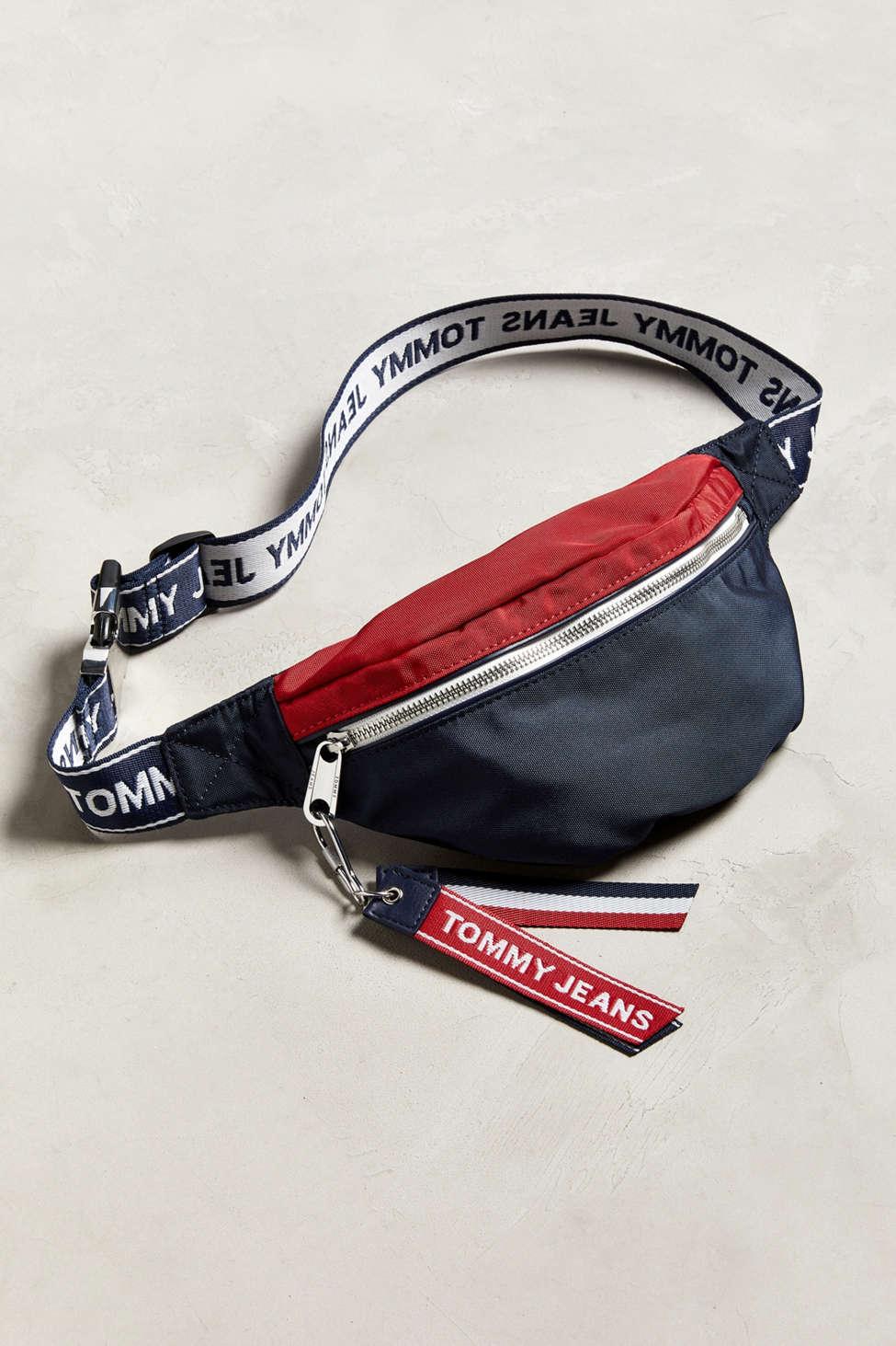 Lyst Tommy Hilfiger Logo Tape Sling Bag in Blue for Men