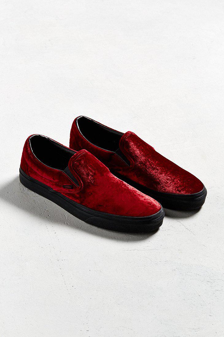 velvet slip on shoes