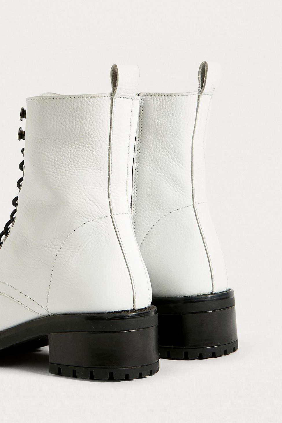 Zuma Ii Women's Leather Chunky Boots White / Bronx Suede Jaxstar Womens