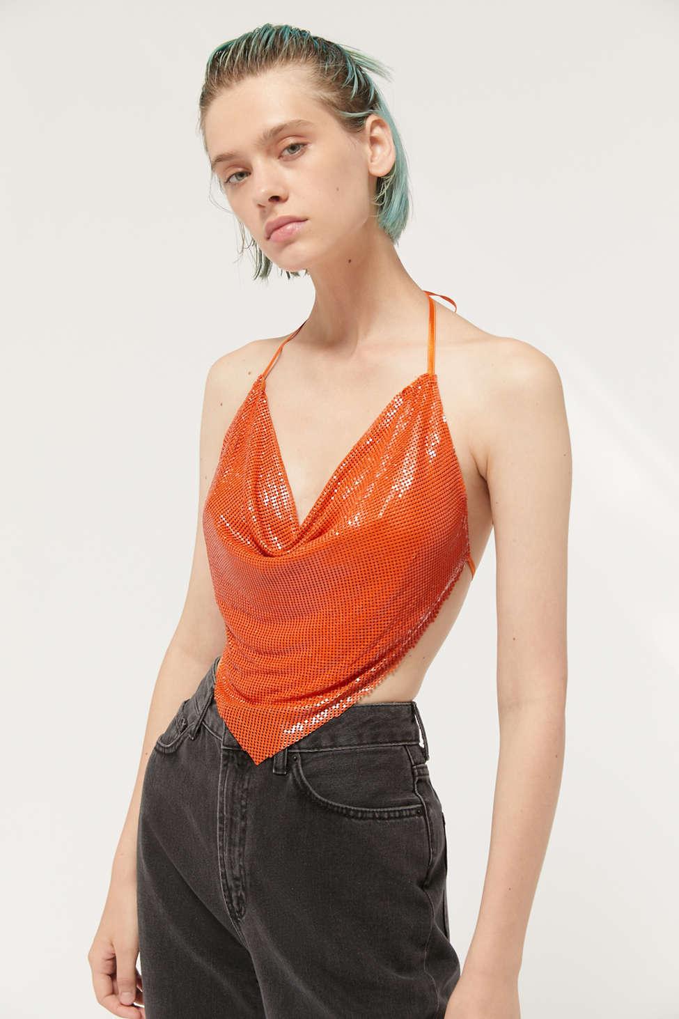 urban outfitters pink halter top