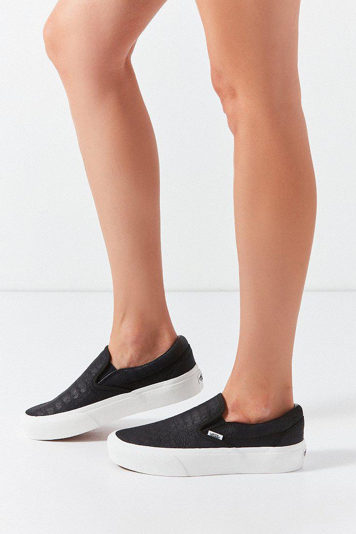 womens platform vans slip ons