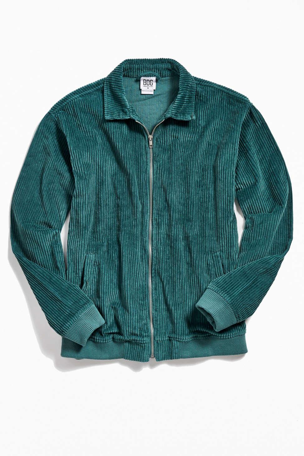 BDG Corduroy Collared Harrington Jacket in Green for Men - Lyst
