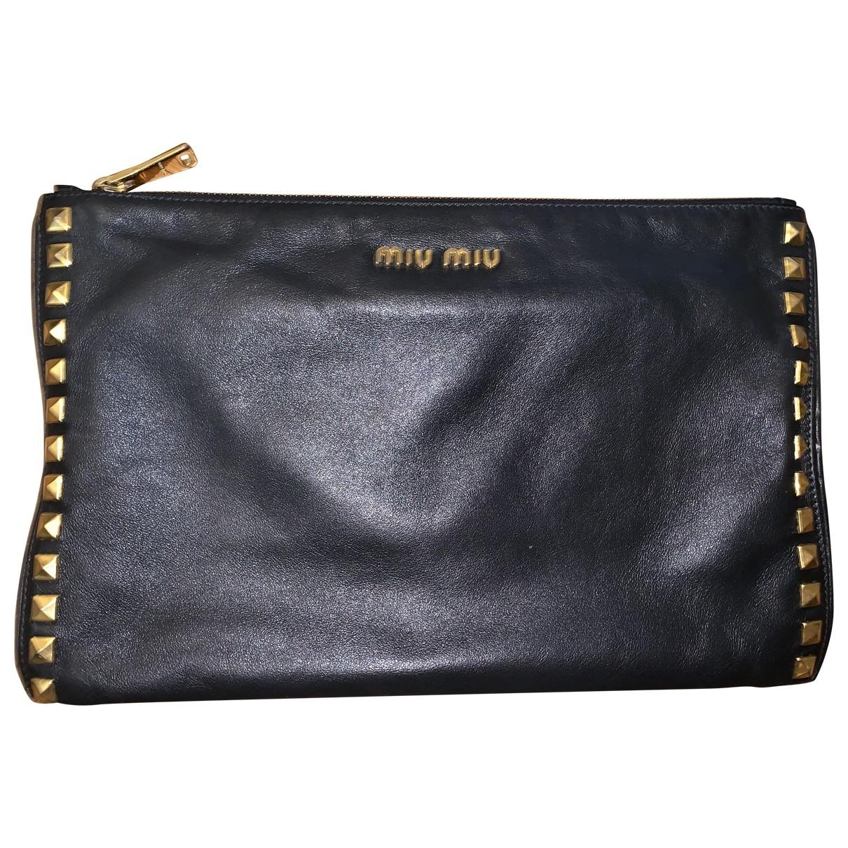 miu miu black clutch bag