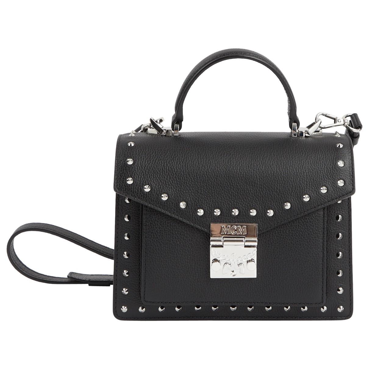 Black Leather Mcm Bag