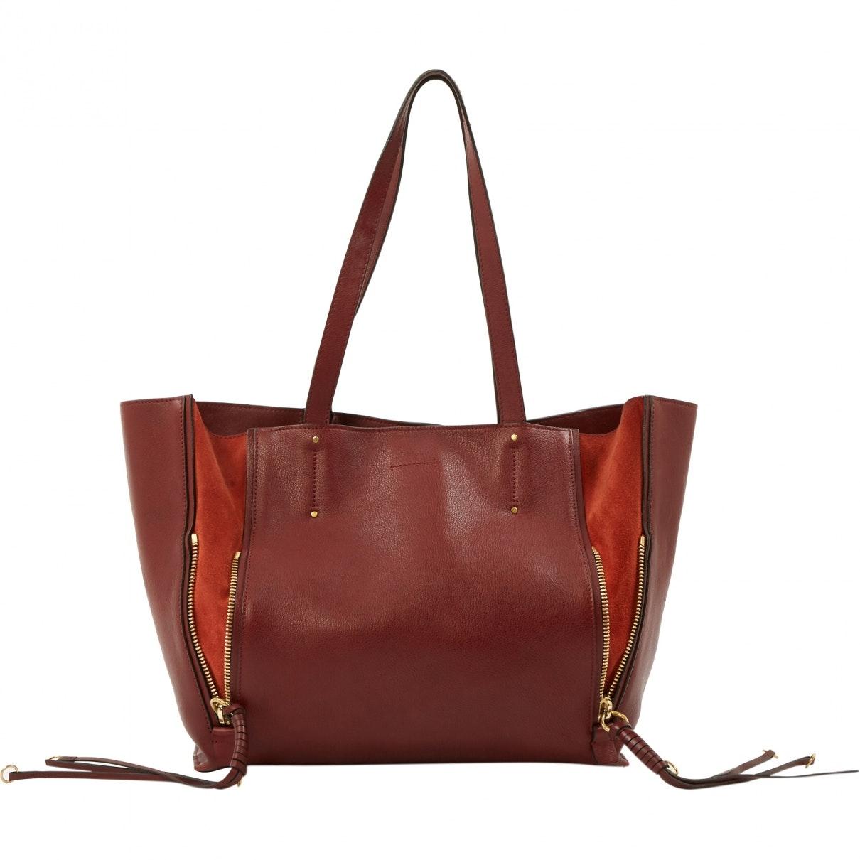 chloé milo leather & suede tote