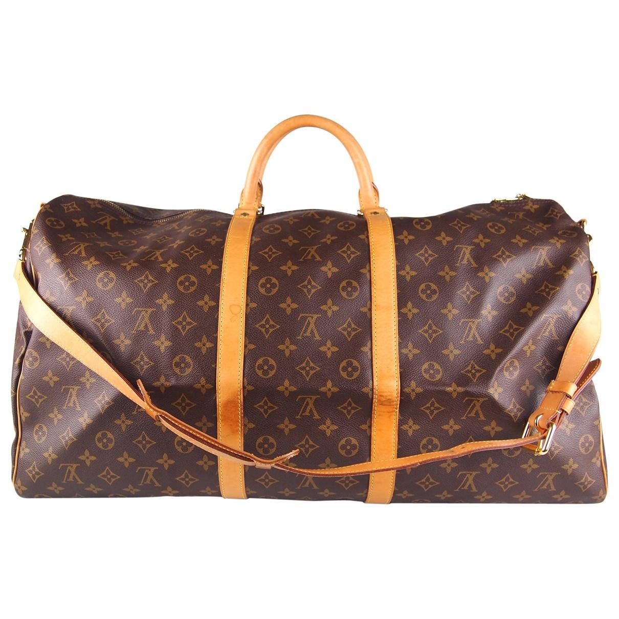Lyst - Louis Vuitton Pre-owned Vintage Keepall Brown Cloth Travel Bags in Brown