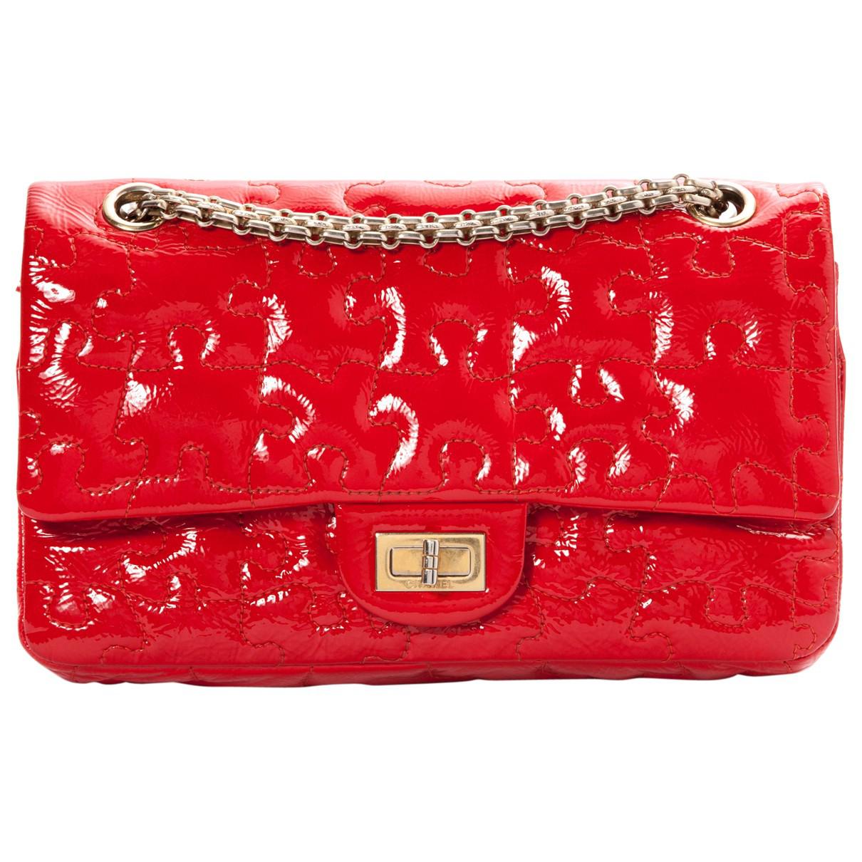 Chanel Pre Owned Red Patent Leather Handbags In Lyst Chanel Women S Pre Owned Red Patent Leather Handbags