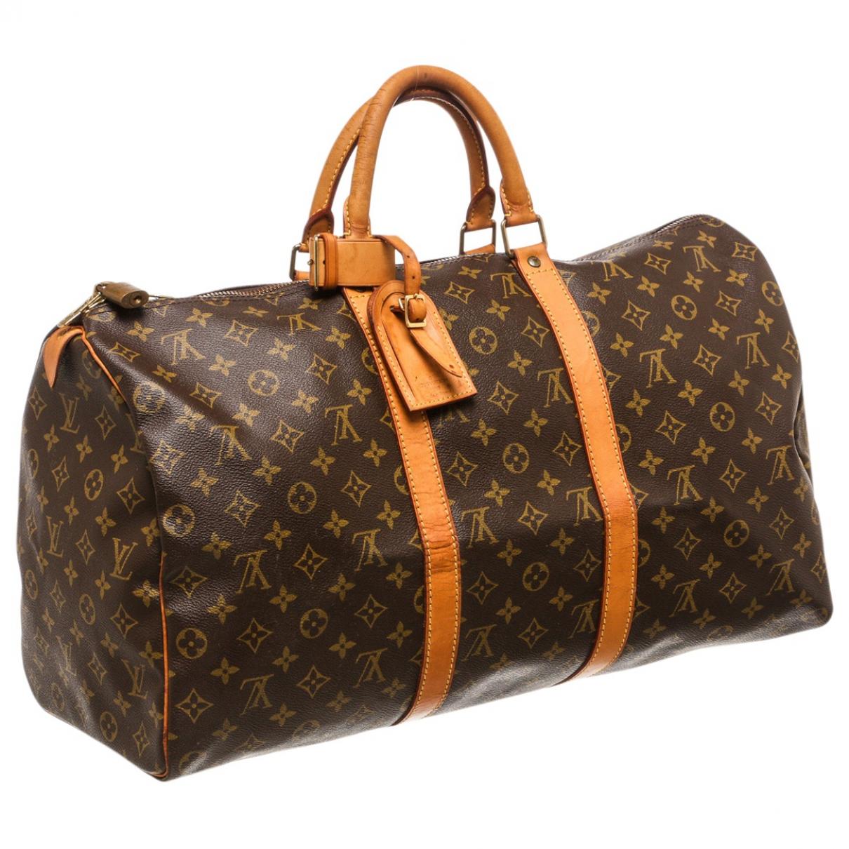 Lyst - Louis Vuitton Pre-owned Keepall Travel Bag in Brown