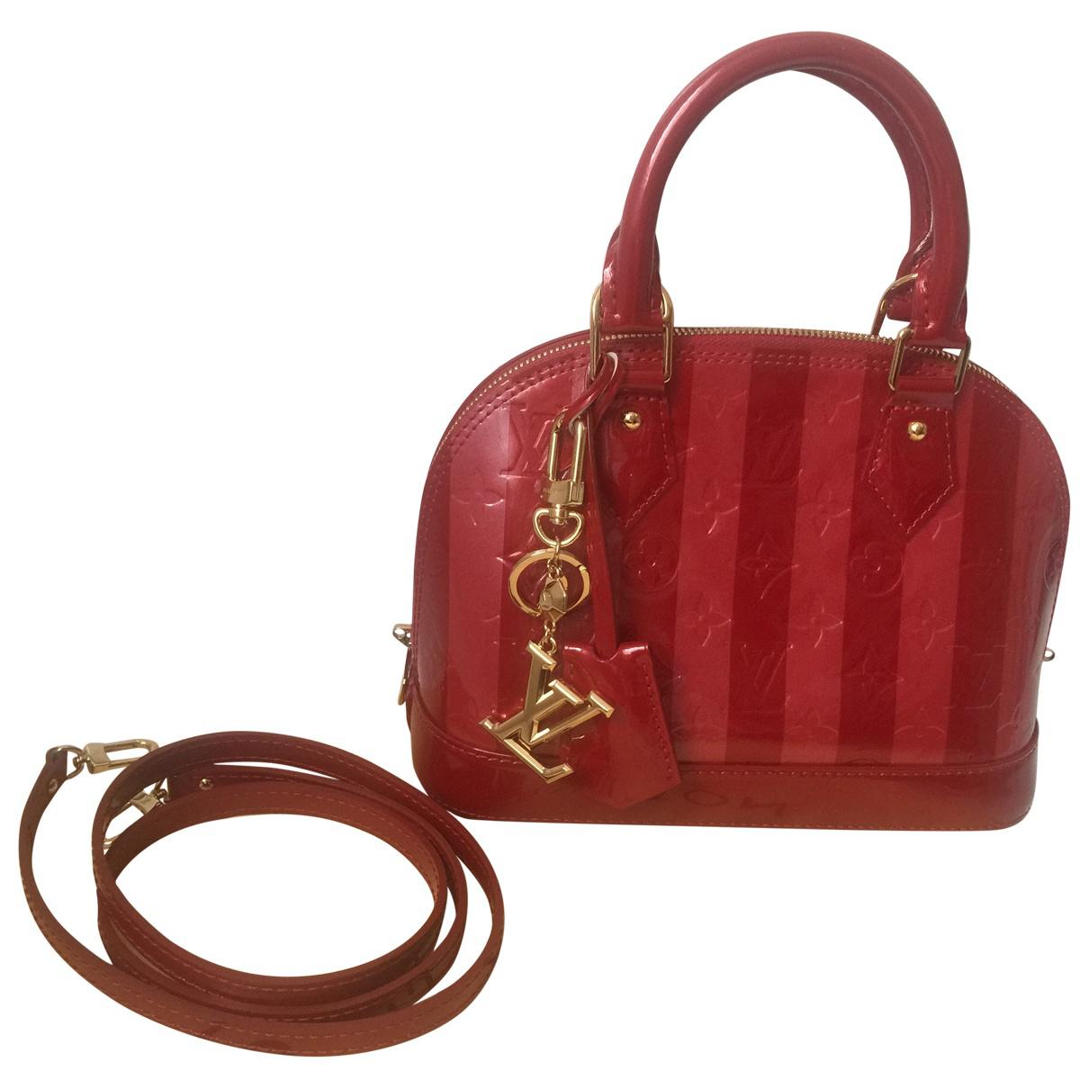 Louis Vuitton Pre-owned Alma Bb Red Patent Leather Handbags - Lyst