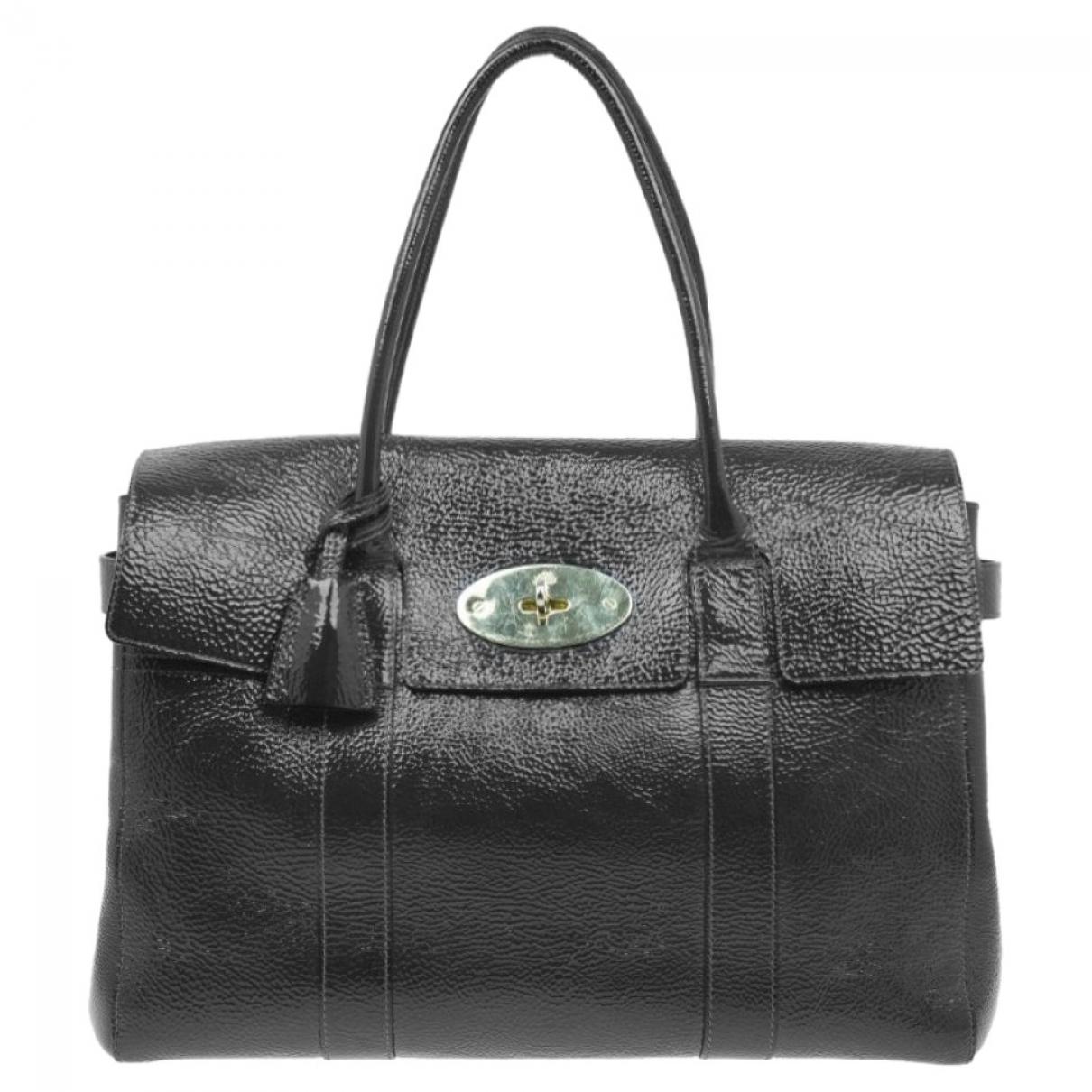 Mulberry Bayswater Grey Patent Leather Handbag in Gray - Lyst