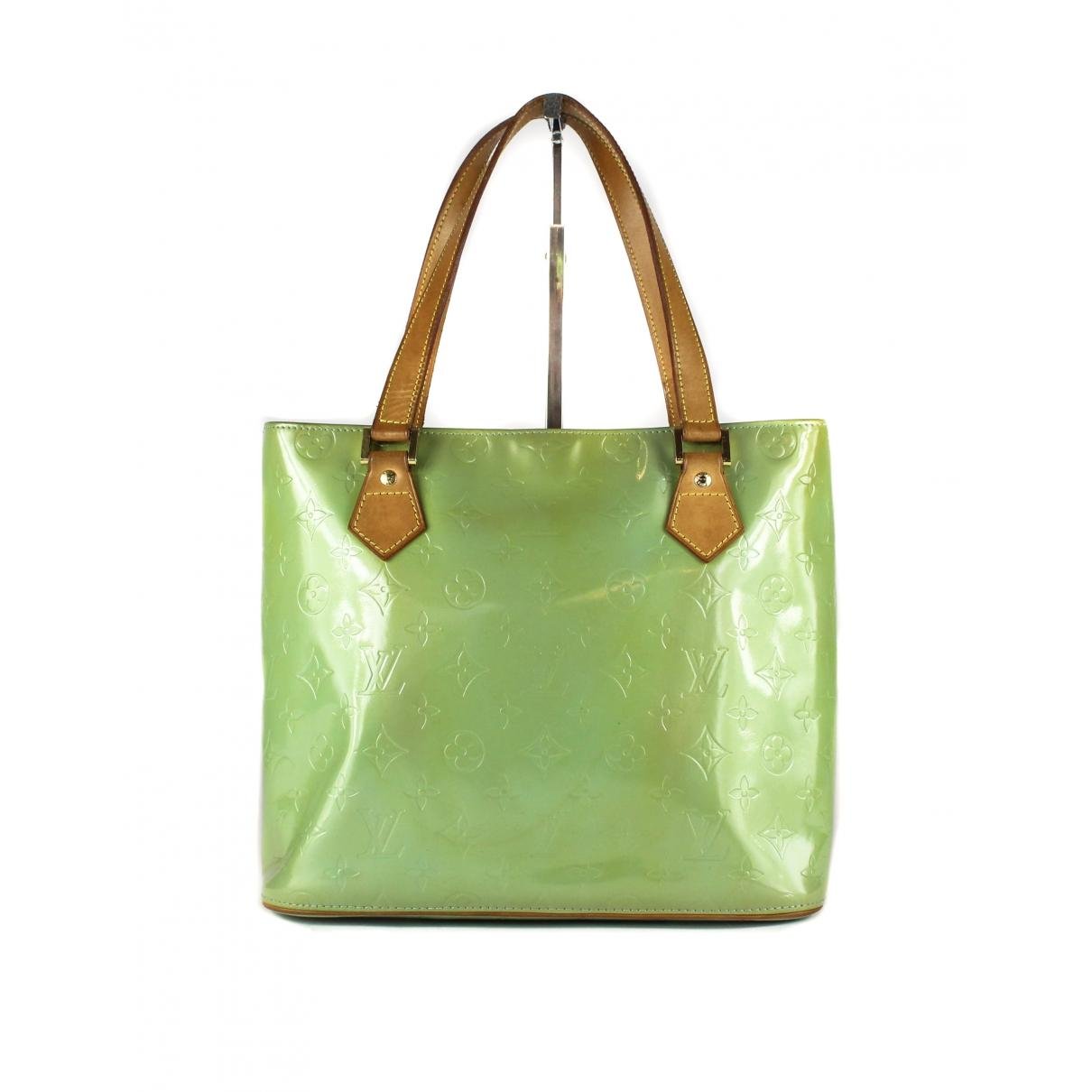 Louis Vuitton Vintage Houston Green Patent Leather Handbag in Green - Lyst