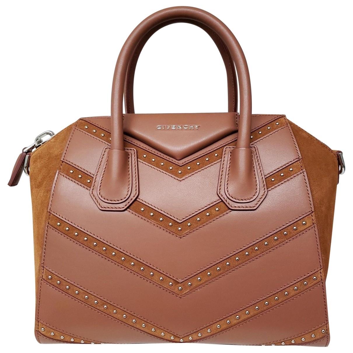 Lyst - Givenchy Antigona Brown Leather Handbag in Brown
