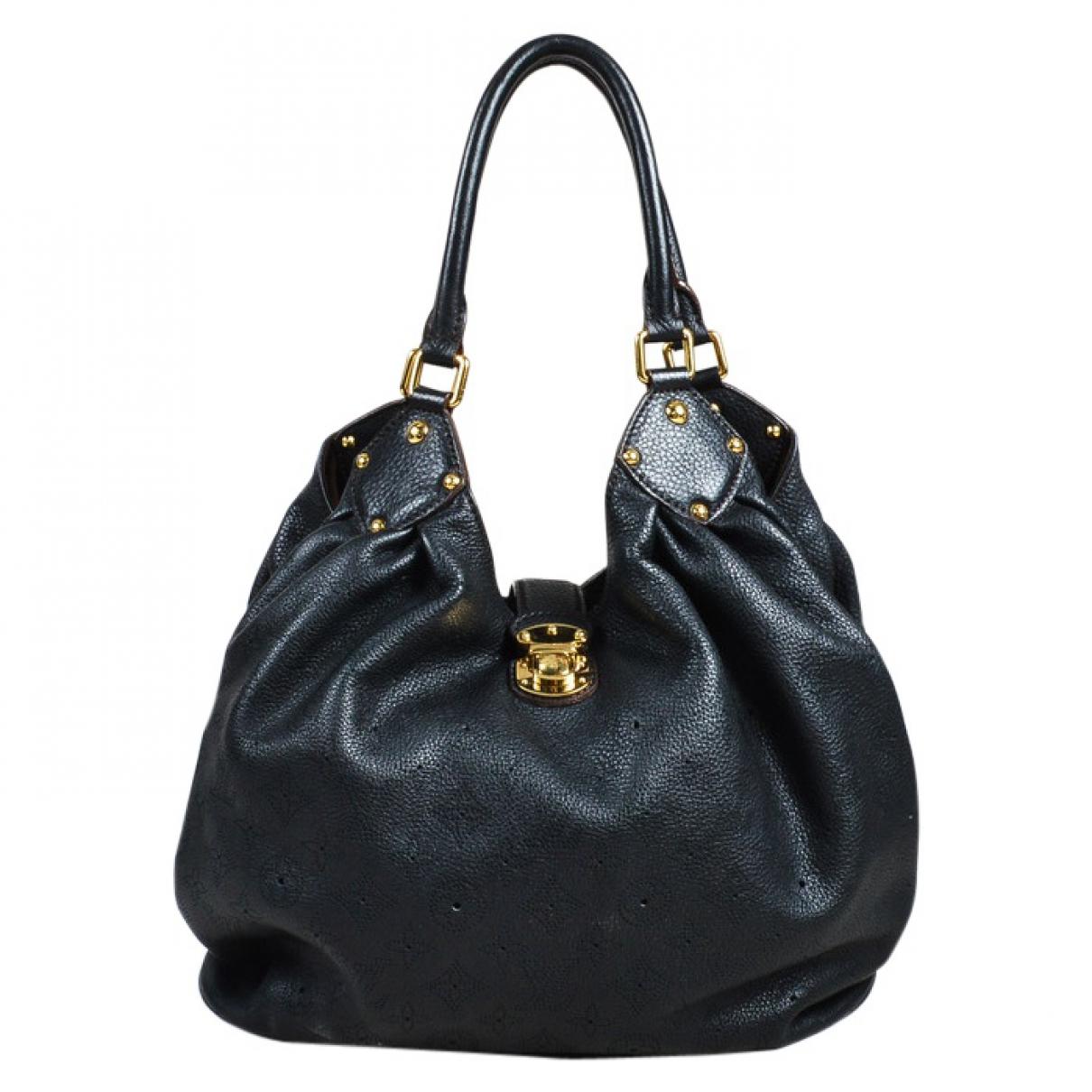 Lyst - Louis Vuitton Pre-owned Mahina Leather Handbag in Black