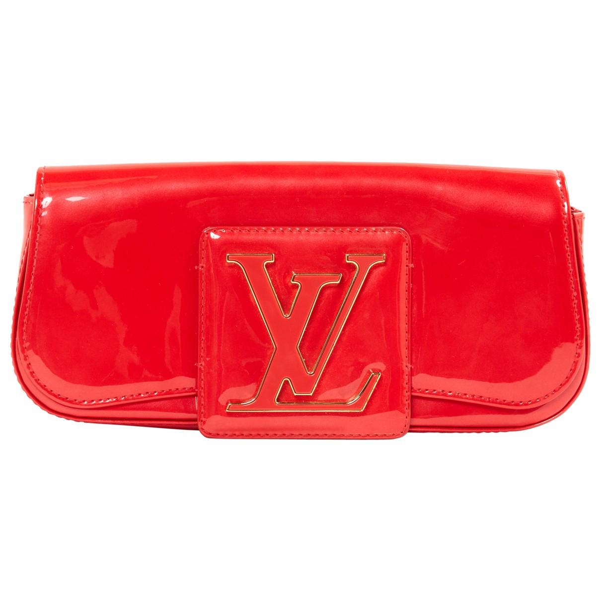 Louis vuitton Pre-owned Patent Leather Clutch Bag in Red | Lyst