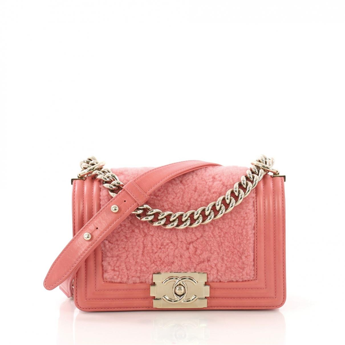 Lyst - Chanel Pre-owned Boy Pink Leather Handbags in Pink