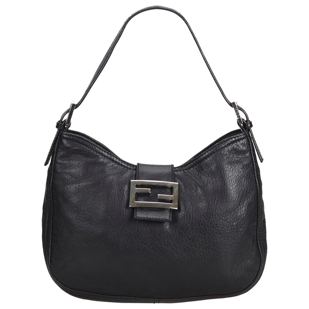 Lyst - Fendi Pre-owned Baguette Black Leather Handbags in Black