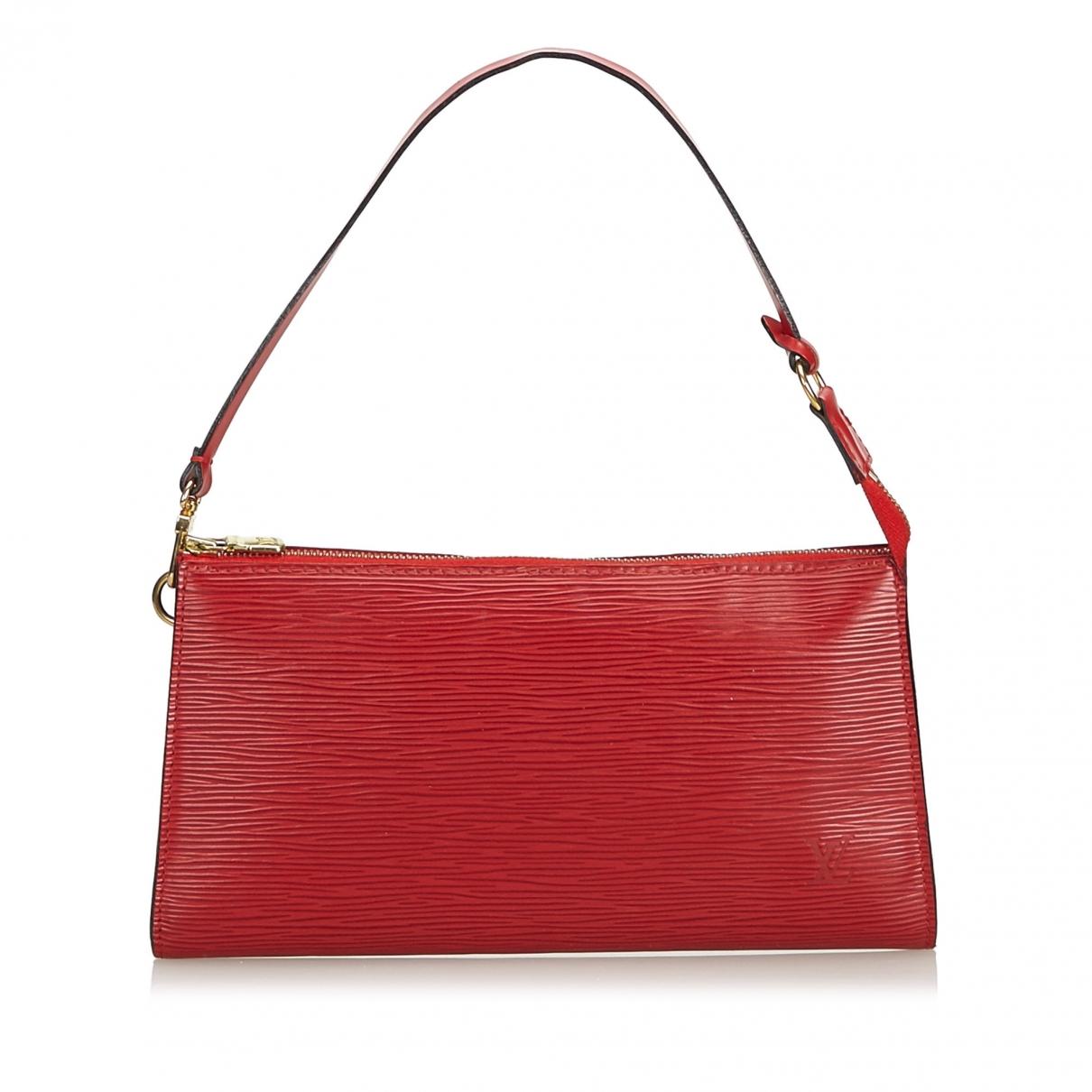 Lyst - Louis Vuitton Pochette Accessoire Leather Clutch Bag in Red