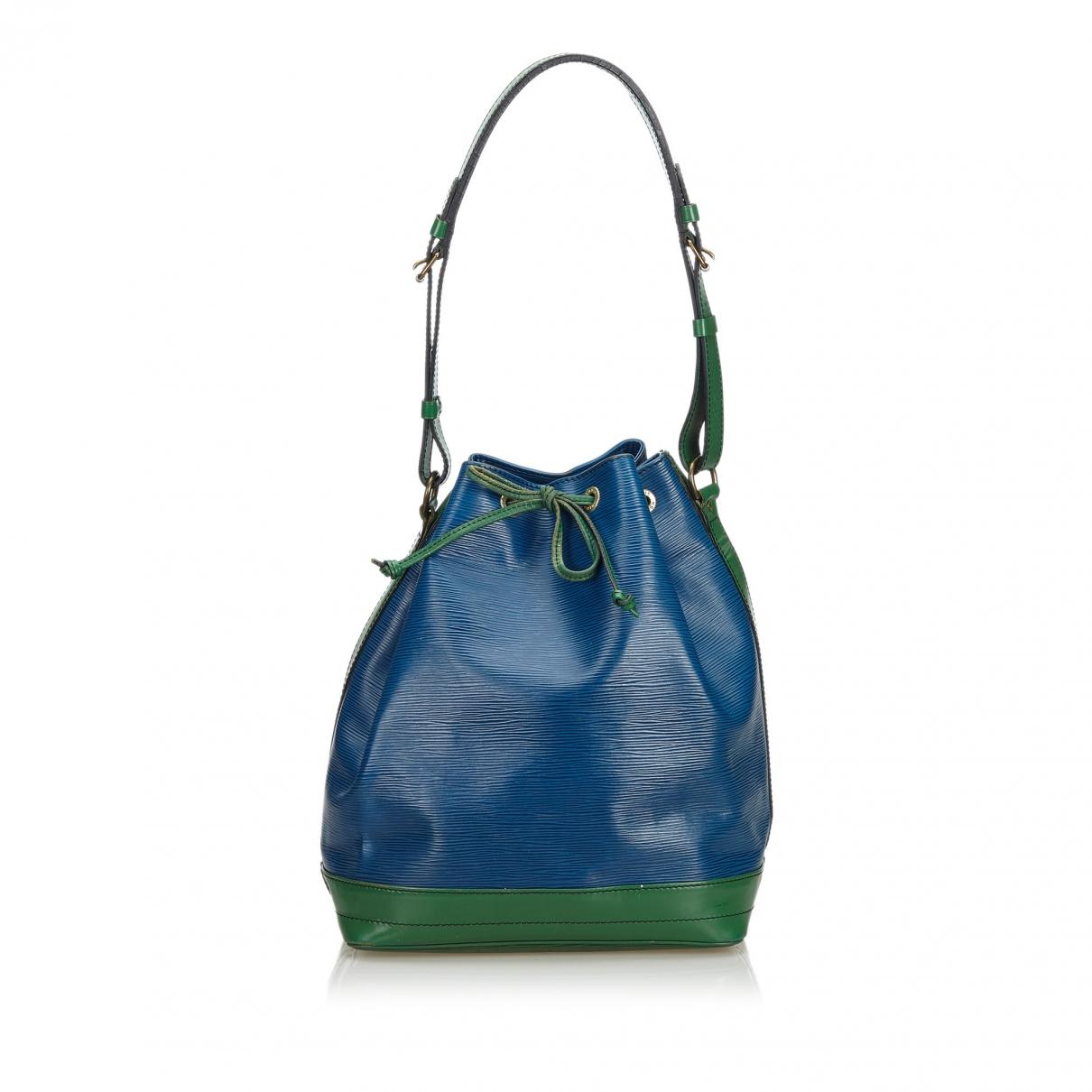 Lyst - Louis Vuitton Vintage Noé Blue Leather Handbag in Blue