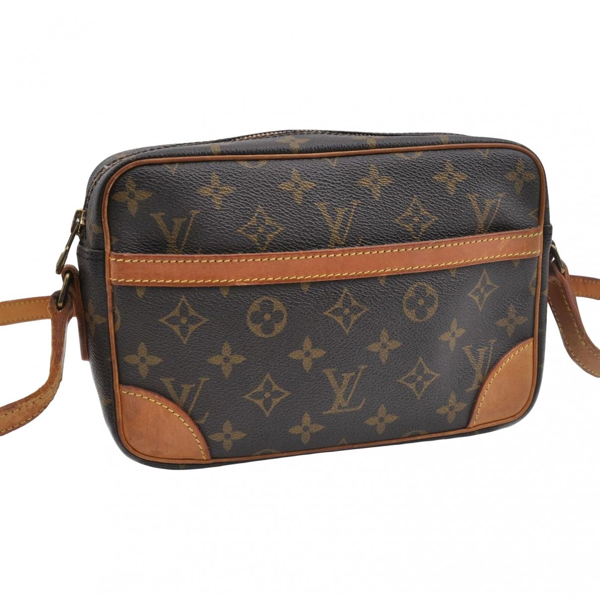 Louis Vuitton Vintage Trocadéro Brown Cloth Handbag in Brown - Lyst