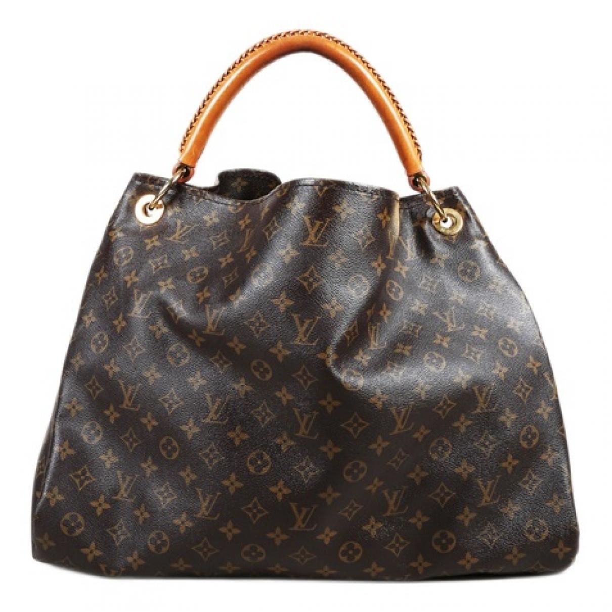 Louis Vuitton Pre-owned Artsy Brown Cloth Handbags in Brown - Lyst