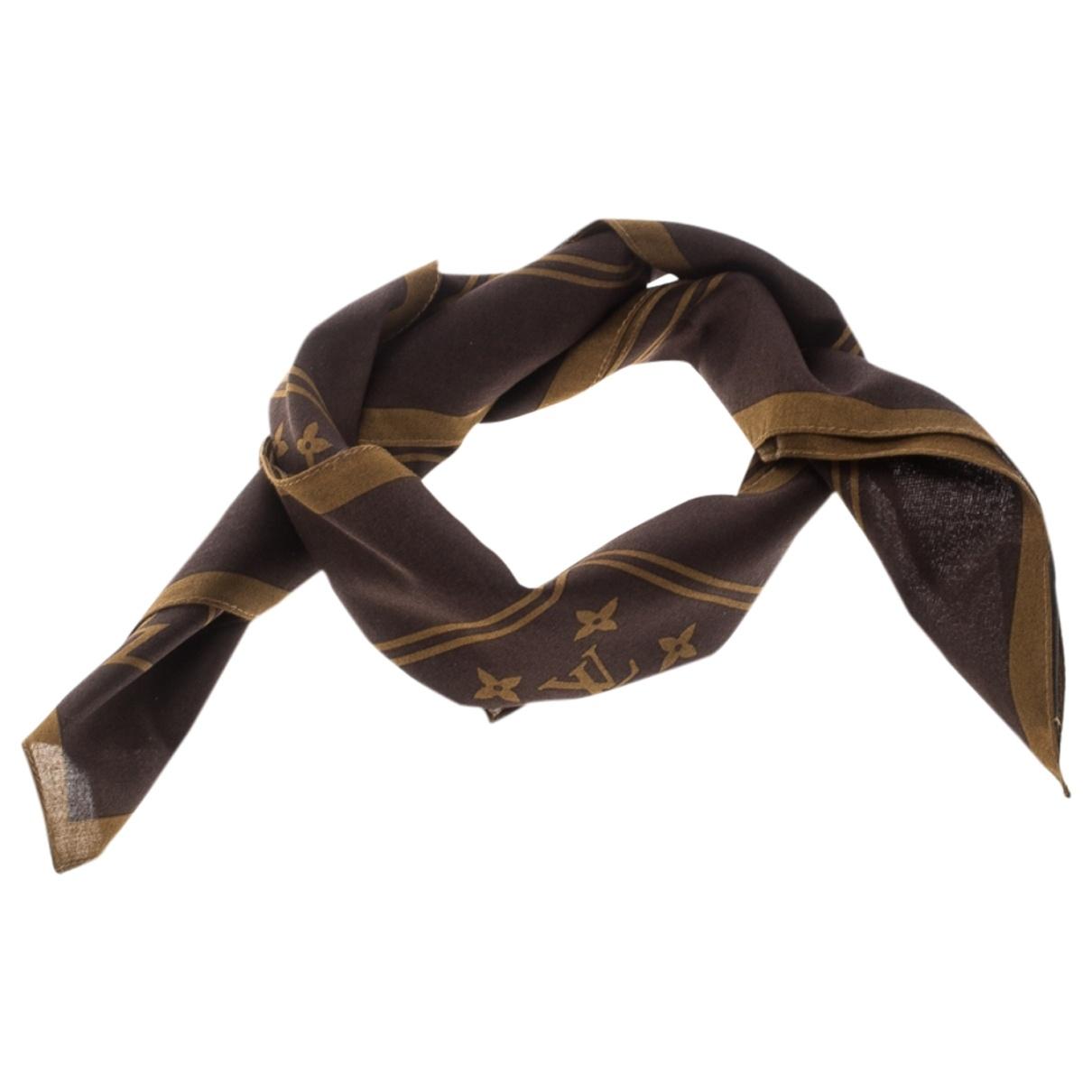 Louis Vuitton Brown Cotton Scarves & Pocket Squares in Brown for Men - Lyst