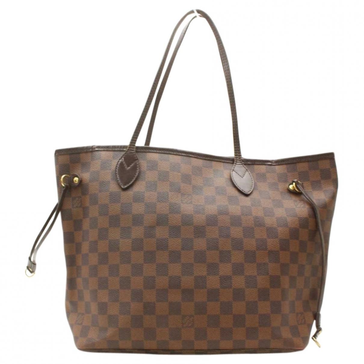 Drouot Cloth Handbag Louis Vuitton Brown In Cloth