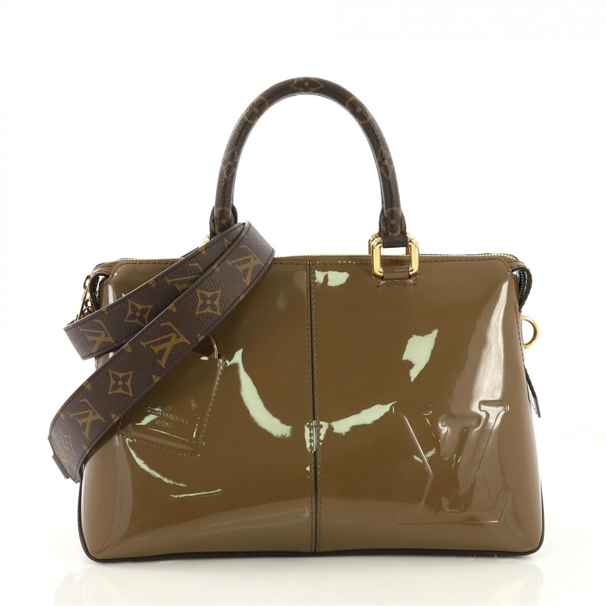 Lyst - Louis Vuitton Brown Patent Leather Handbag in Brown