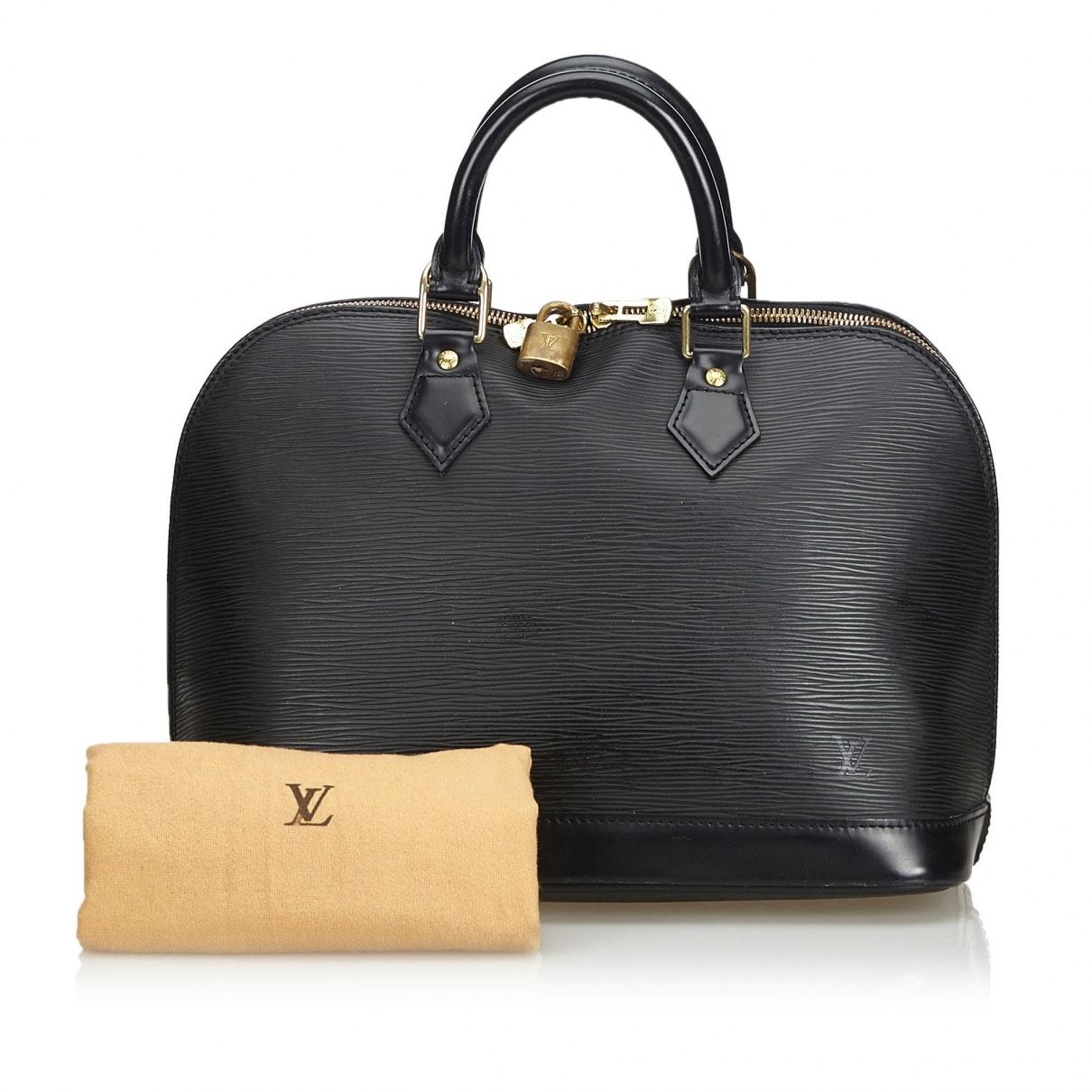 Louis Vuitton Alma Black Leather in Black - Lyst