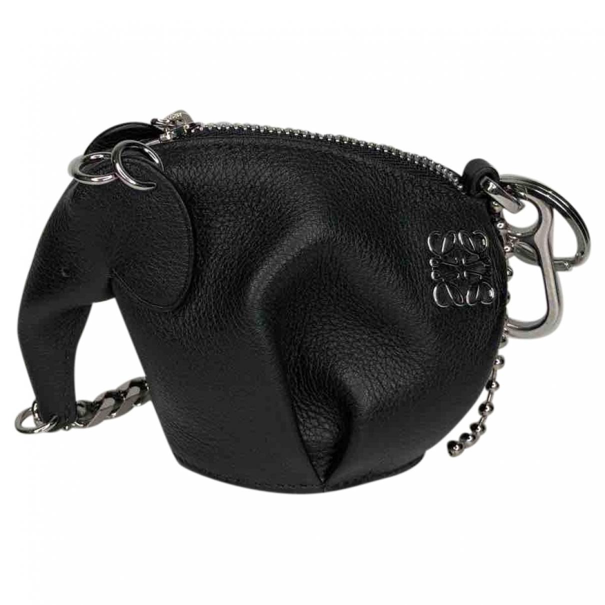 Loewe Black Leather Bag Charms in Black - Lyst