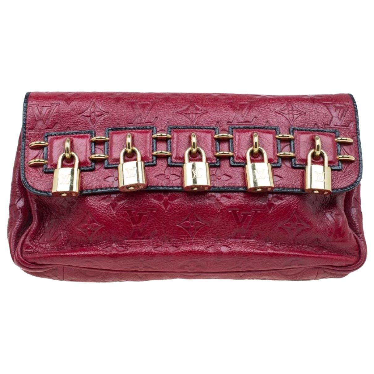 Lyst - Louis Vuitton Pre-owned Red Leather Clutch Bags in Red