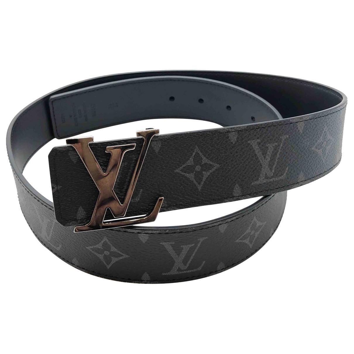 Louis Vuitton Grey Cloth Belts in Gray for Men - Lyst