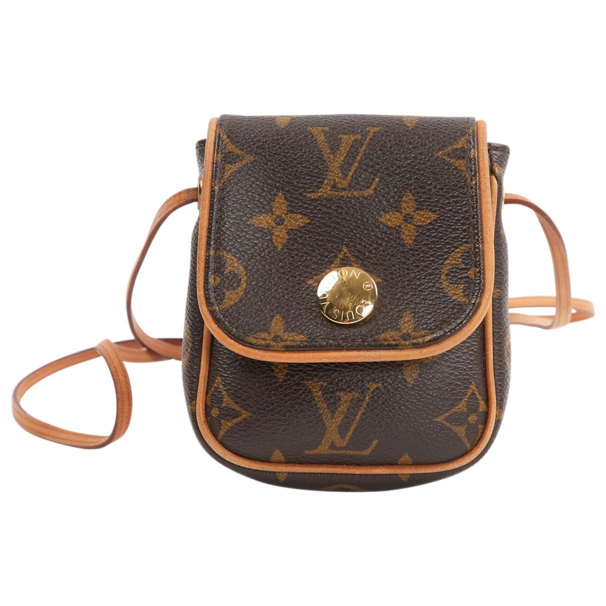 Louis Vuitton Brown Leather Clutch Bag in Brown - Lyst
