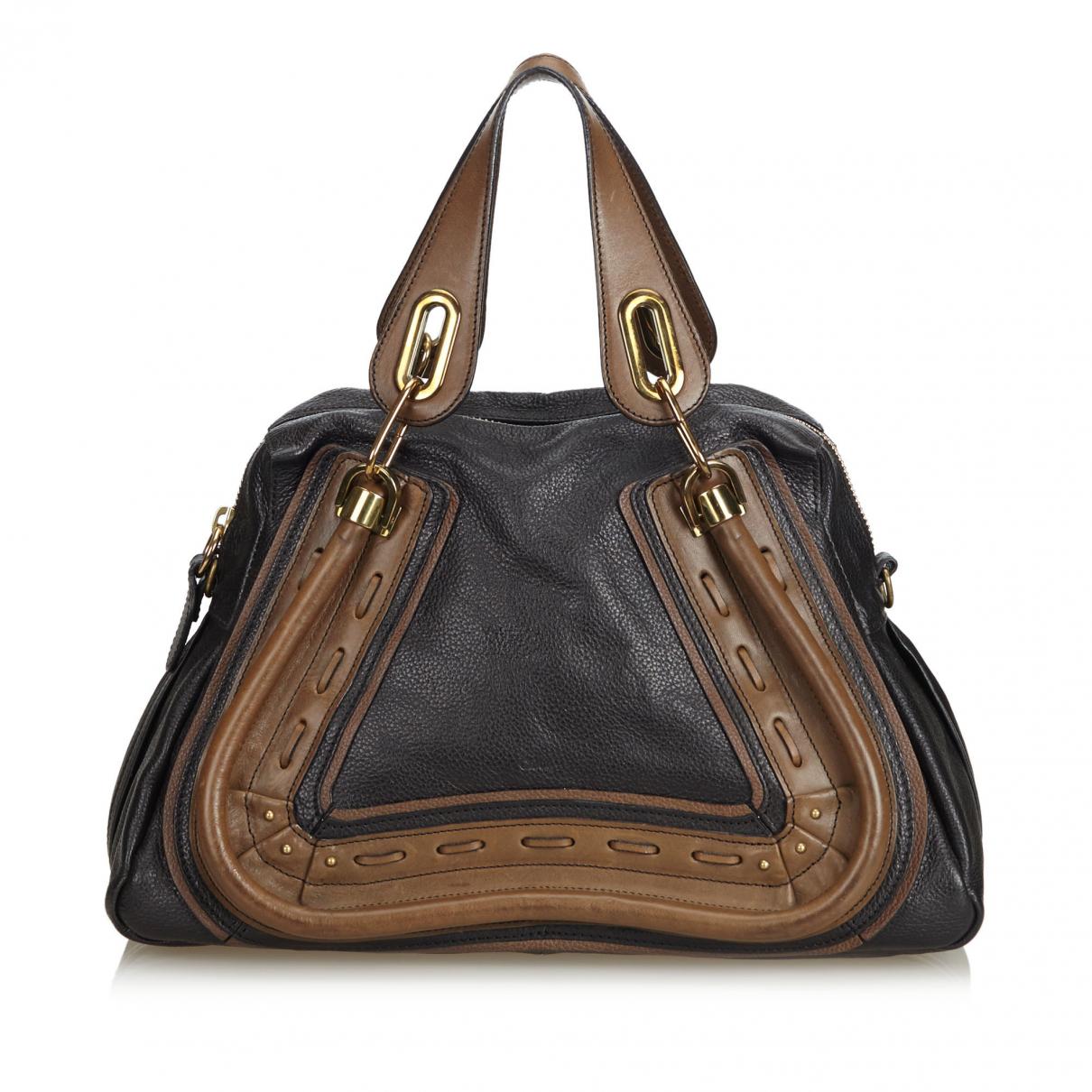 Chloé Preowned Paraty Black Leather Handbags in Black Lyst