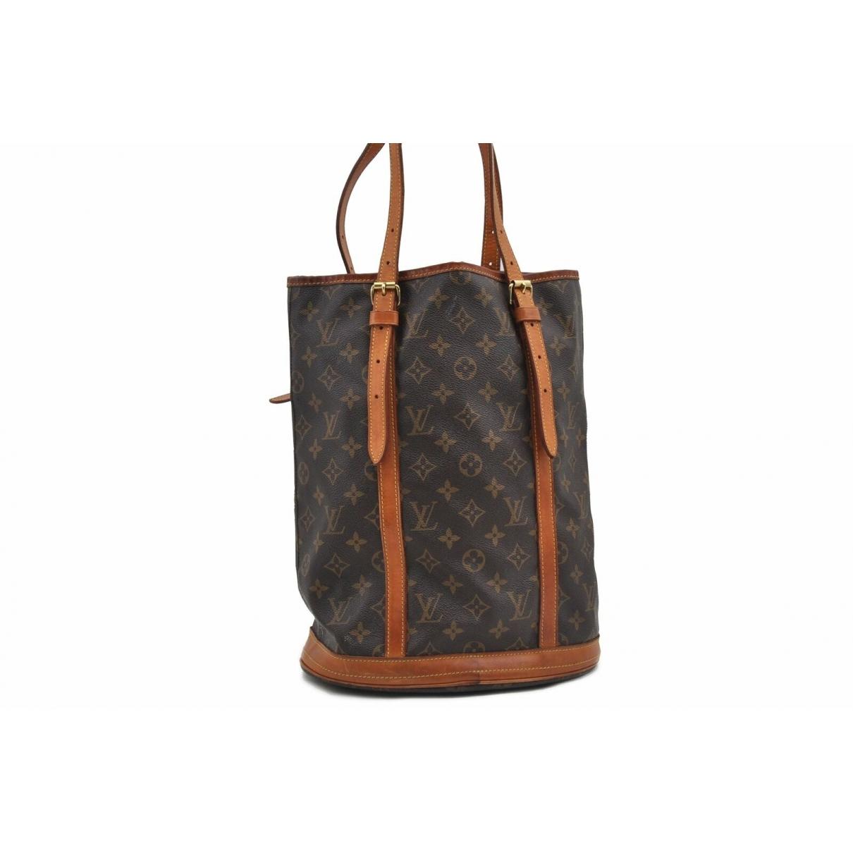 Louis Vuitton Vintage Brown Leather Handbag in Brown - Lyst