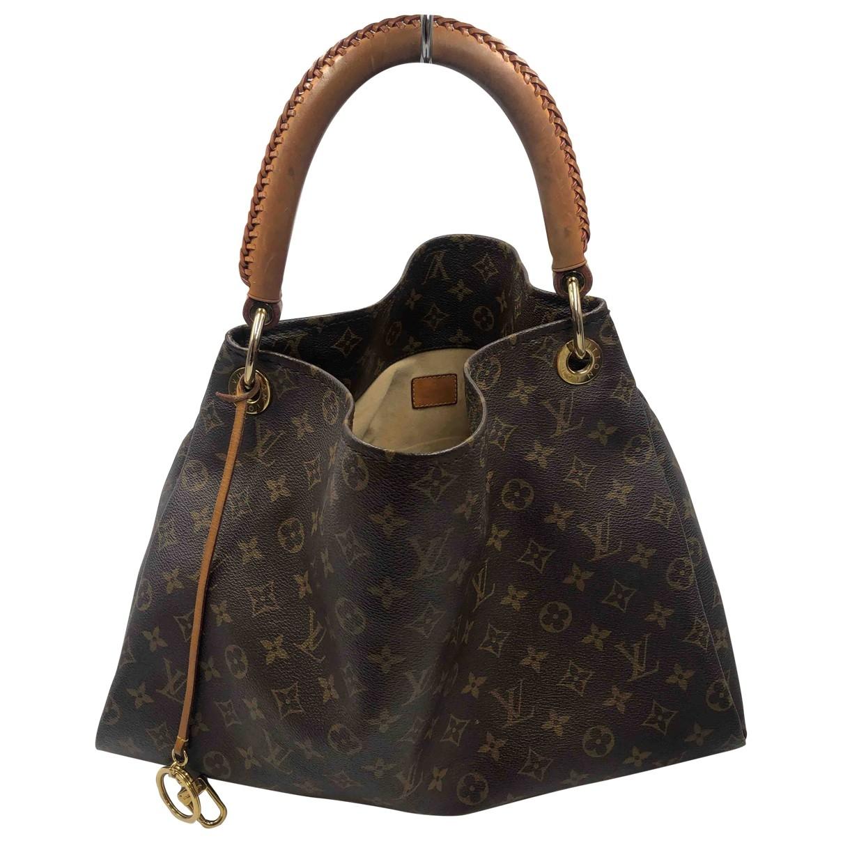 Louis Vuitton Pre-owned Vintage Artsy Brown Cloth Handbags in Brown - Lyst