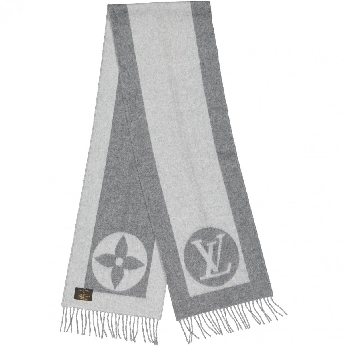 Louis Vuitton Wool Scarf & Pocket Square in Gray for Men - Lyst