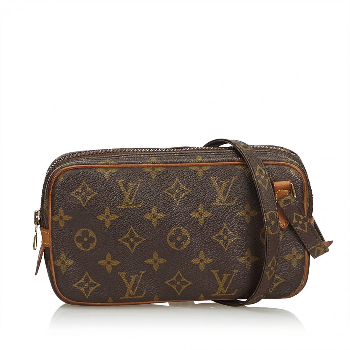 Graceful cloth handbag Louis Vuitton Brown in Cloth - 27478210