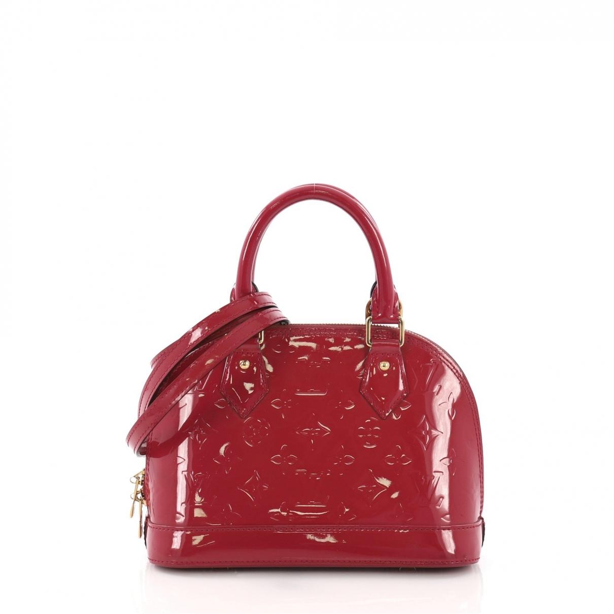 Alma patent leather handbag Louis Vuitton Pink in Patent leather