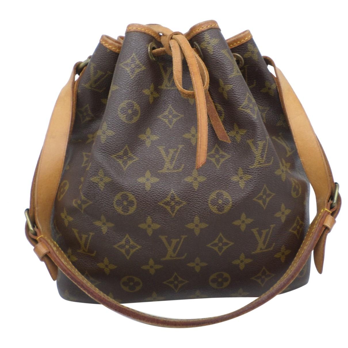 Louis Vuitton Vintage Noé Brown Cloth Handbag in Brown - Lyst