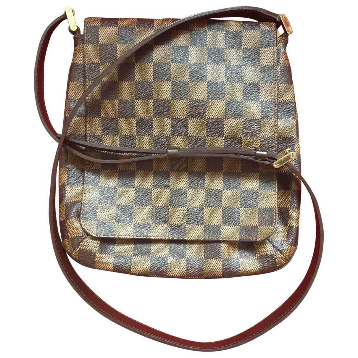 Louis Vuitton Musette Tango Brown Cloth Handbag in Brown - Lyst
