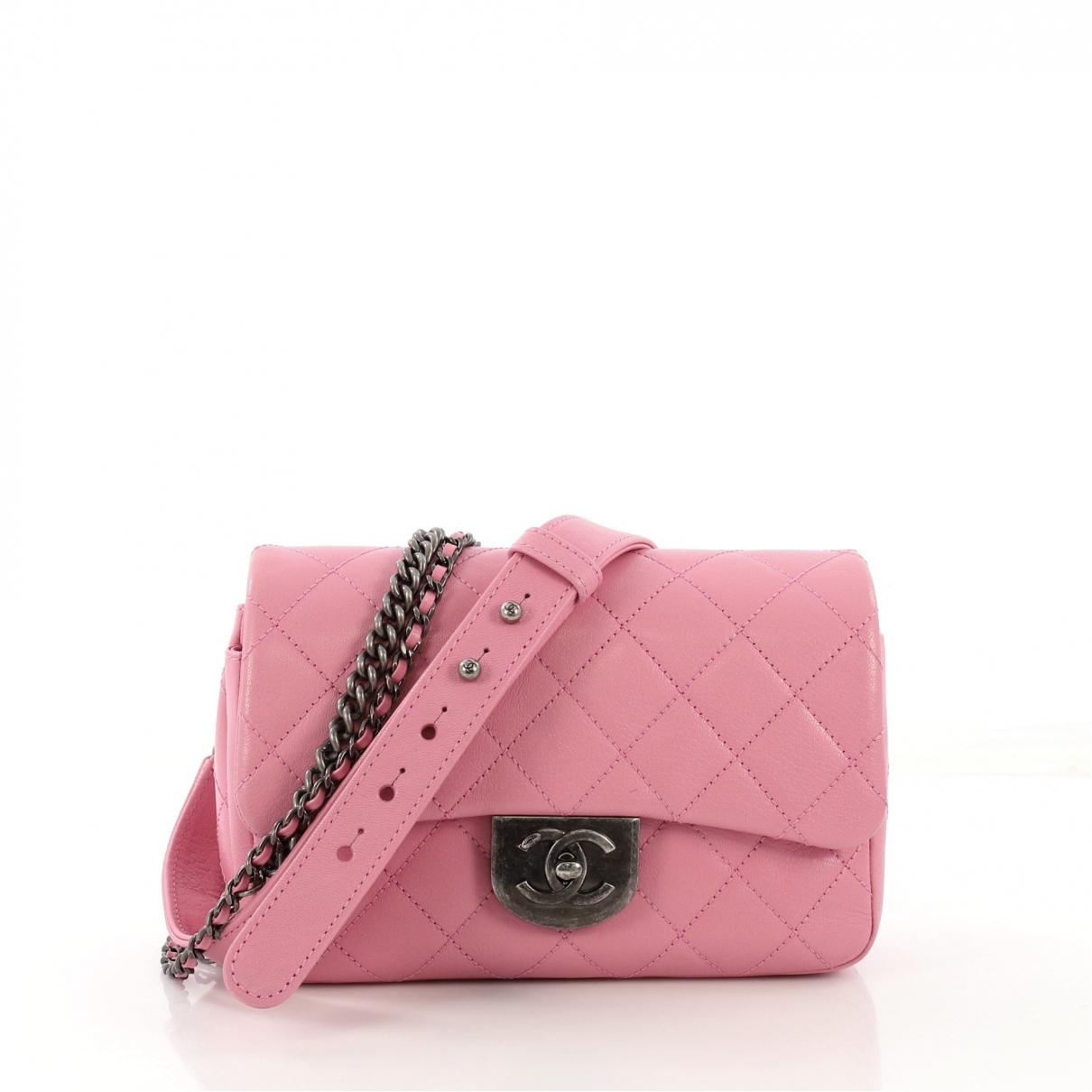 Chanel Pre-owned Pink Leather Handbags in Pink - Lyst