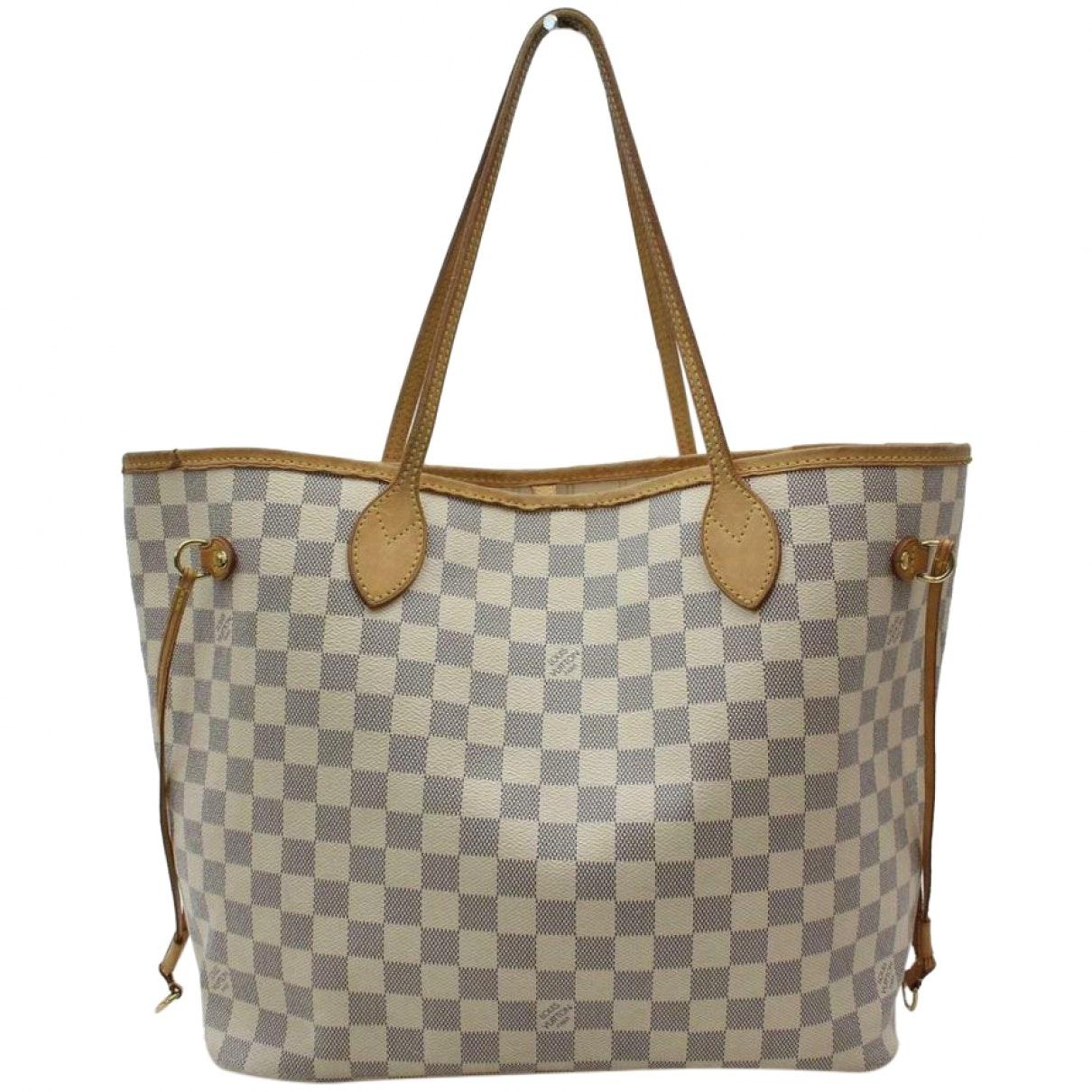 Louis Vuitton Neverfull White Cloth in White - Lyst