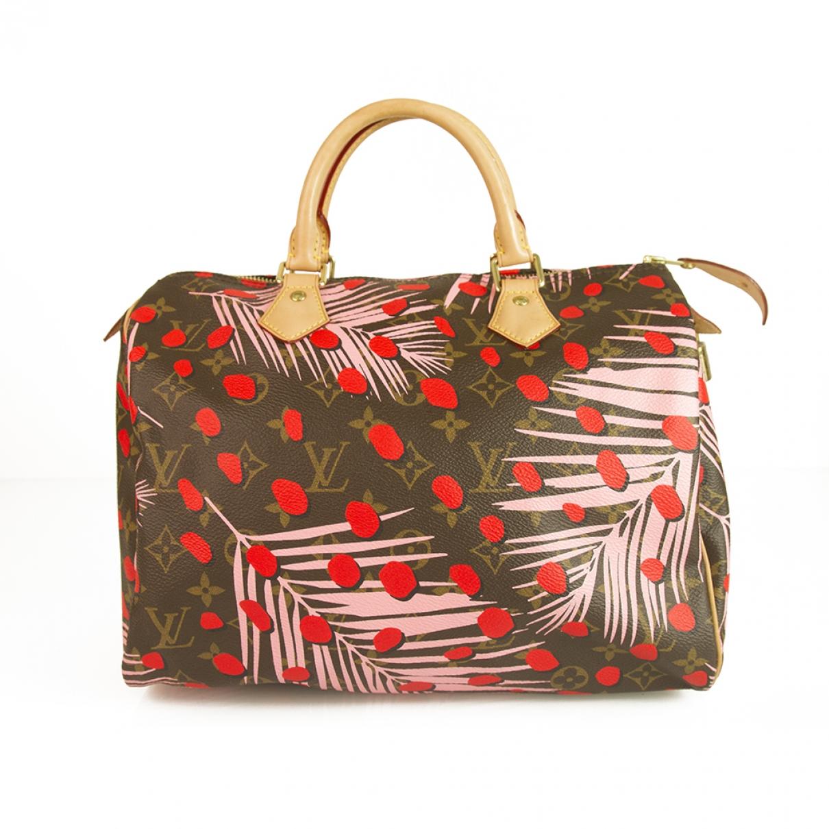Louis Vuitton Pre-owned Vintage Speedy Multicolour Leather Handbags in Red - Lyst