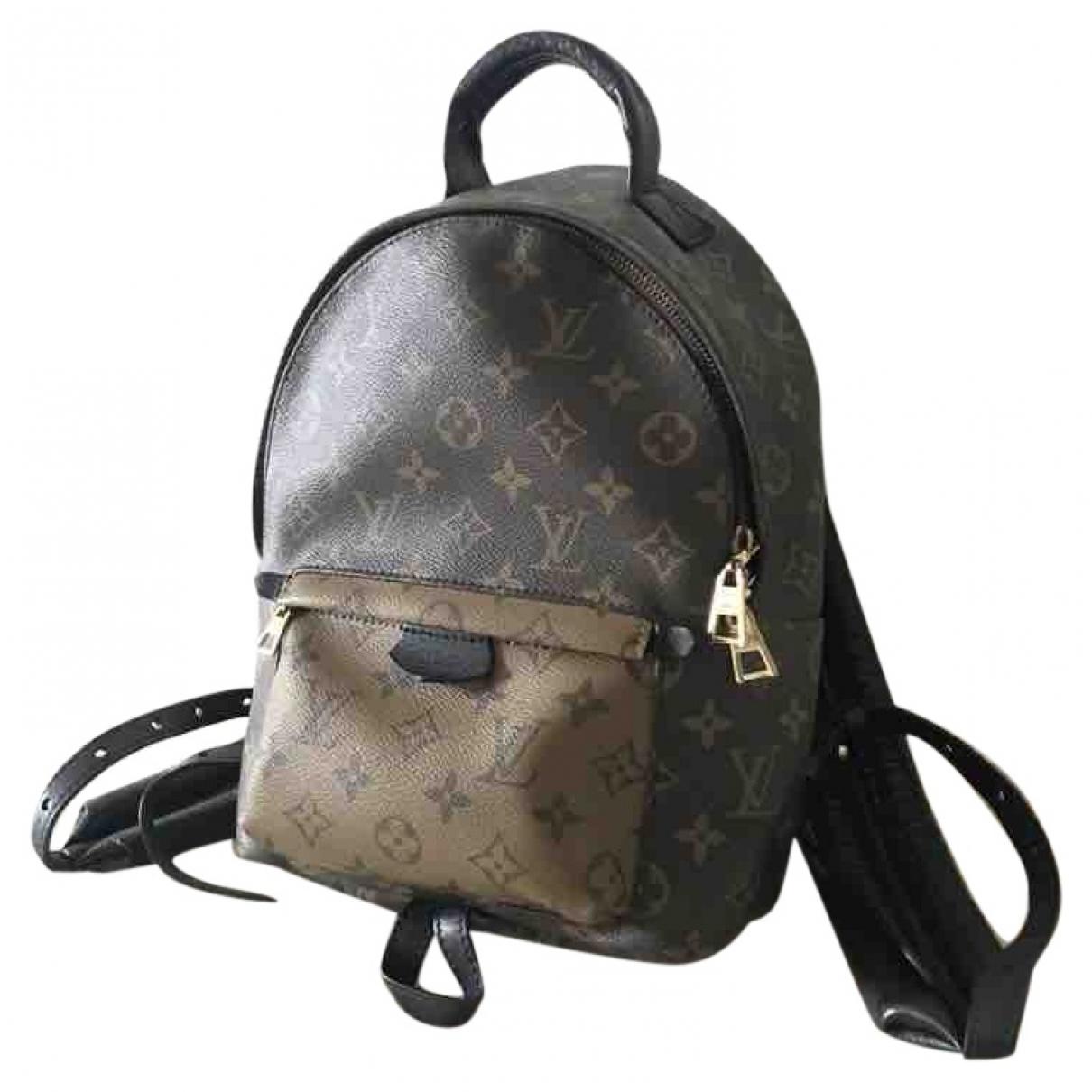 Lyst - Louis Vuitton Pre-owned Palm Springs Other Cloth Backpacks in Black