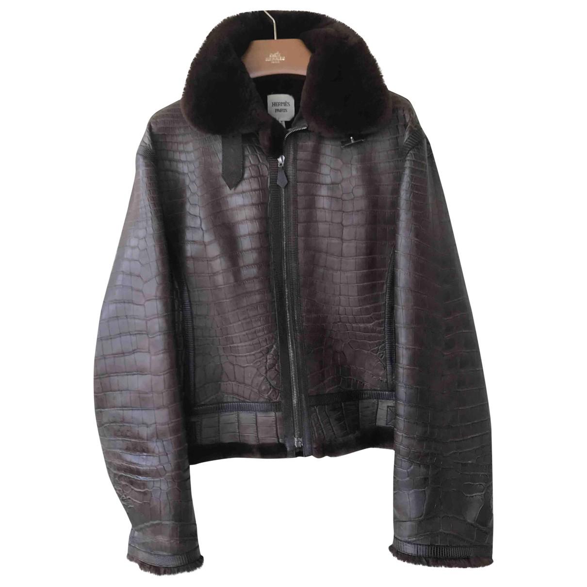 Hermès Crocodile Biker Jacket In Brown For Men Lyst Hermès Men S Brown Crocodile Biker Jacket