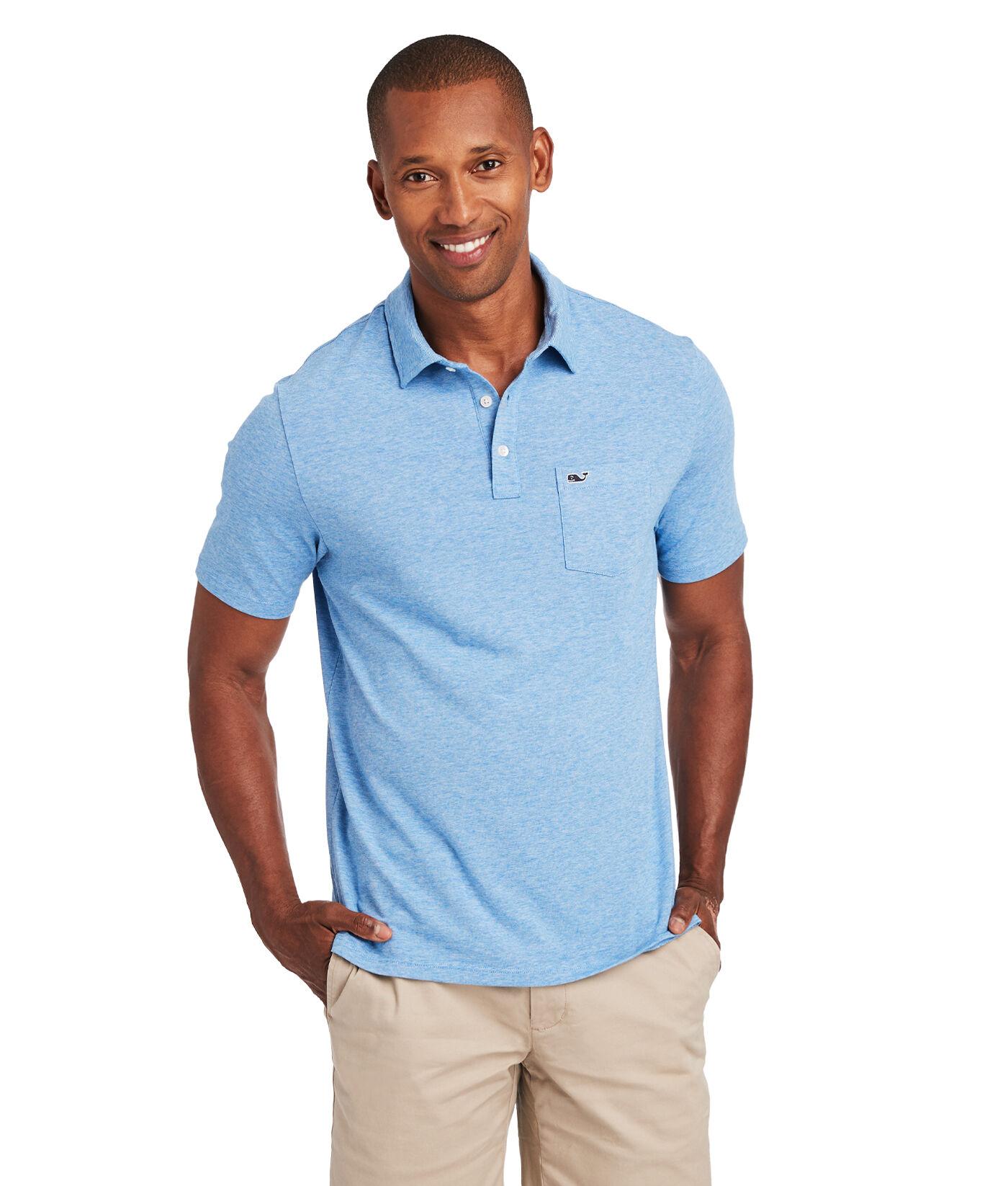 Vineyard Vines Cotton Solid Edgartown Polo Shirt in Blue for Men - Lyst