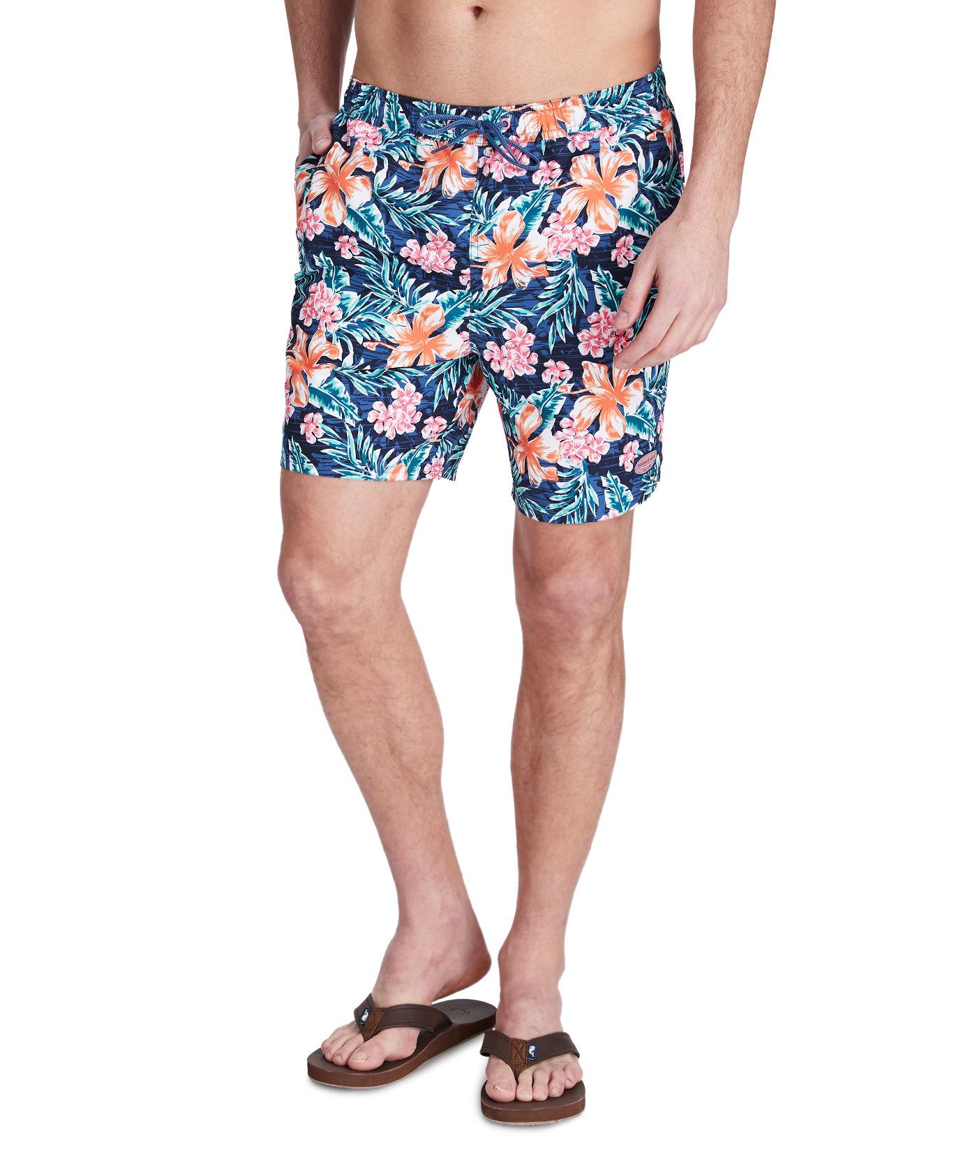 Vineyard Vines Synthetic Guana Floral Chappy Trunks / Swimsuit in Blue for Men - Lyst