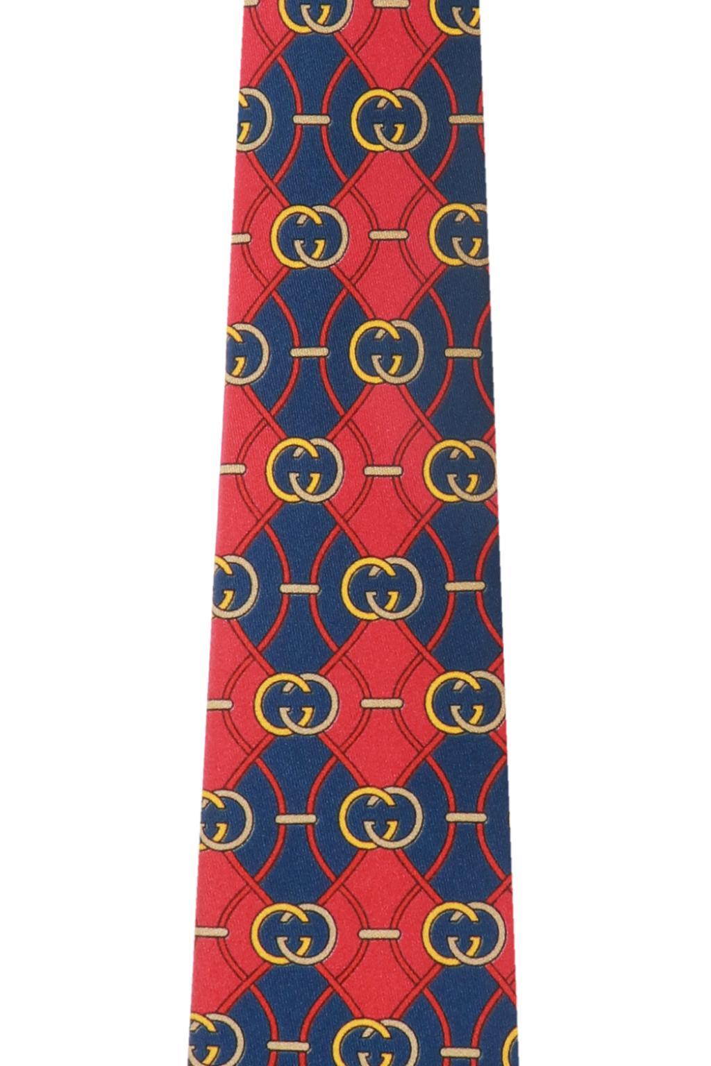 Lyst Gucci Patterned Tie in Red for Men