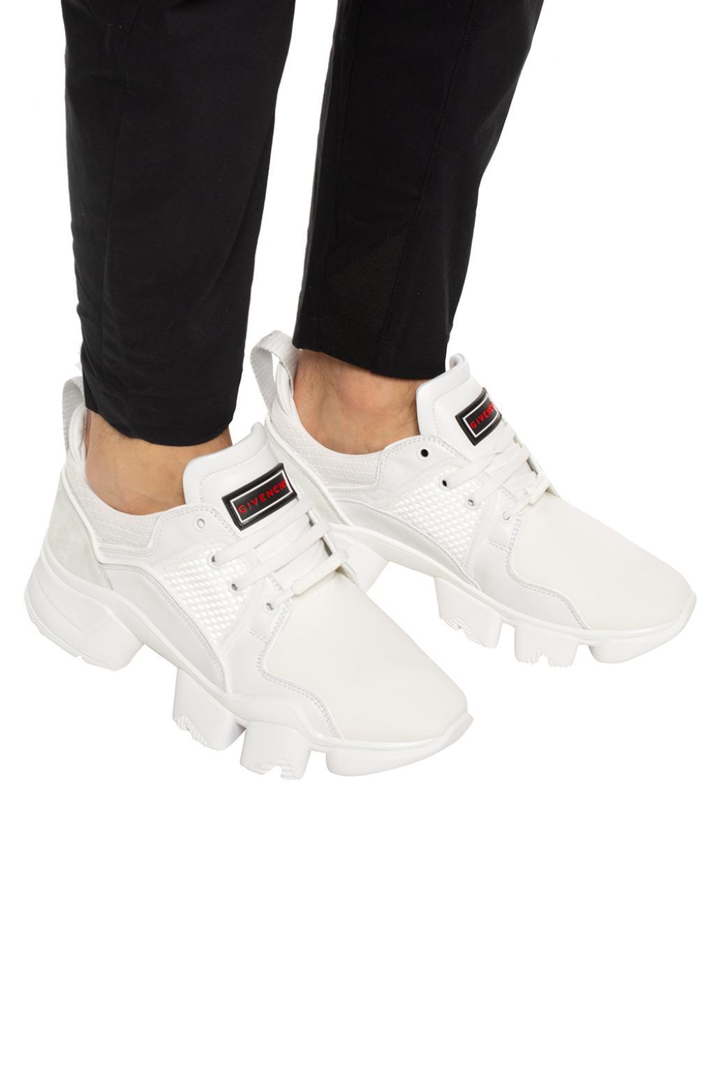 Givenchy Leather 'jaw' Branded Sneakers in White for Men - Lyst